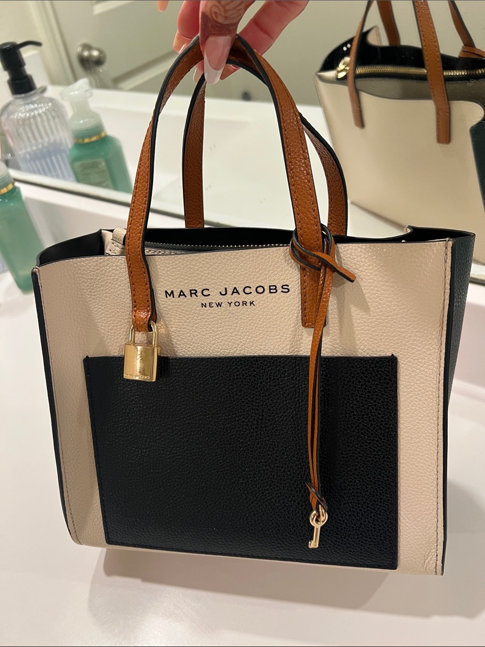 Marc Jacob’s color block leather bag